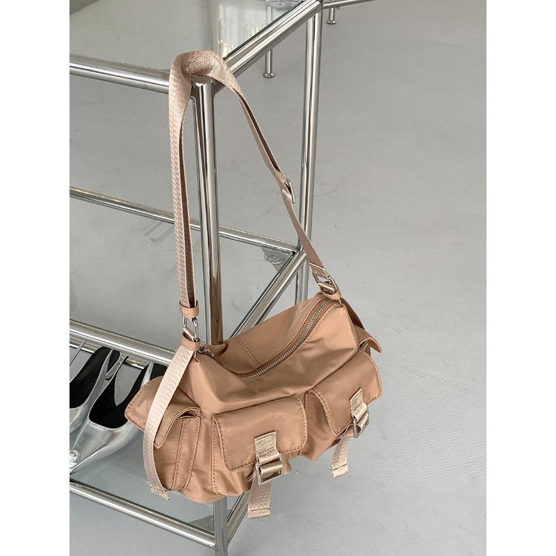 

Новая нейлоновая сумка-подмышка с несколькими карманами, женская нишевая сумка через плечо, женская универсальная трендовая сумка-мессенджер большой вместимости абрикосовый