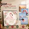 Student School Year Planner with Calendar Hanging Flamingo Wall Organizer 2027 12 Monthly Large Grid