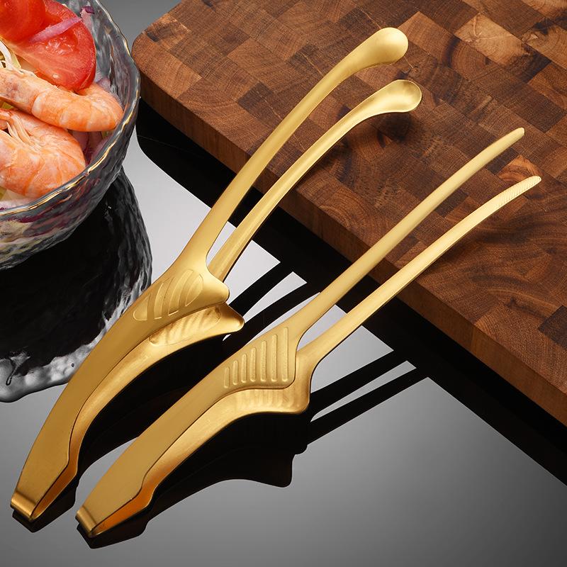 Grilovací kleště Korejské grilovací spony Nerezová ocel Grilovací kleště Kuchyňské kleště Pečení chleba Venkovní grilování Steaková svorka