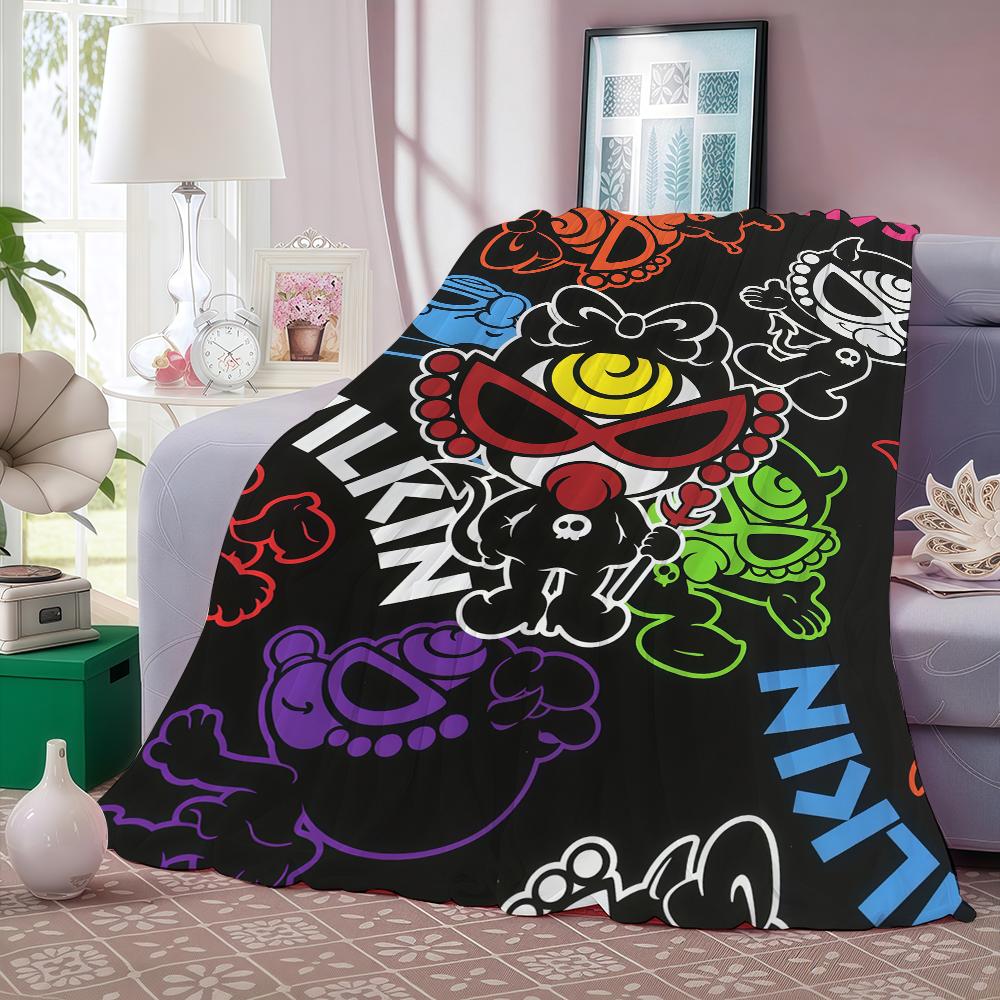 Fashion print H Hysteric M Mini Blanket For Sofa Office Bed Plane Travel Sleep Read Relax Camping Soft And Warm