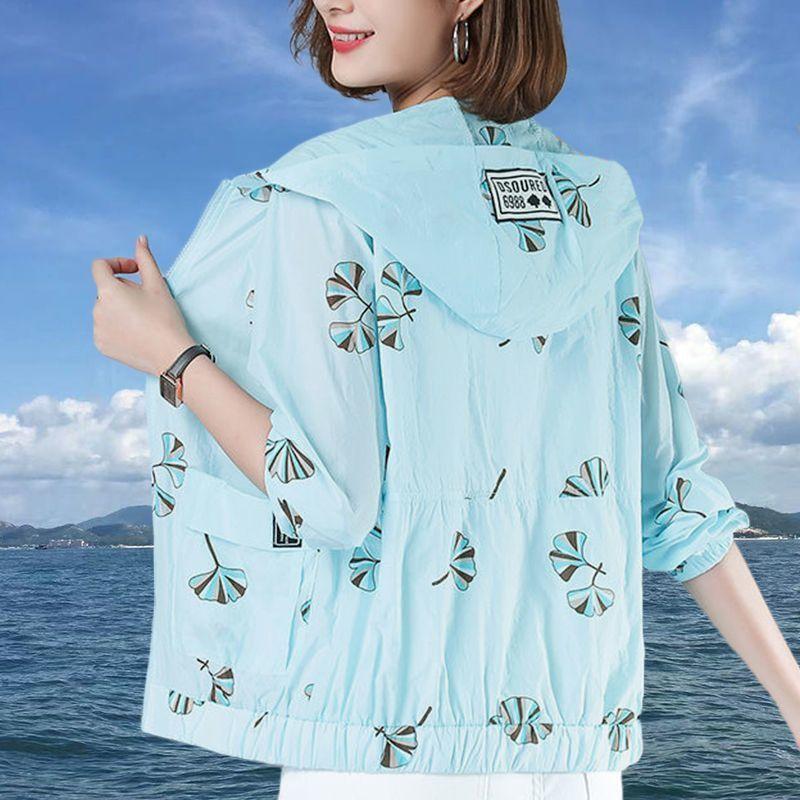 

Жіноча куртка весна літо тонке пальто великого розміру жіночий верхній одяг на блискавці з капюшоном повсякденна вільна жіноча вітровка S синій