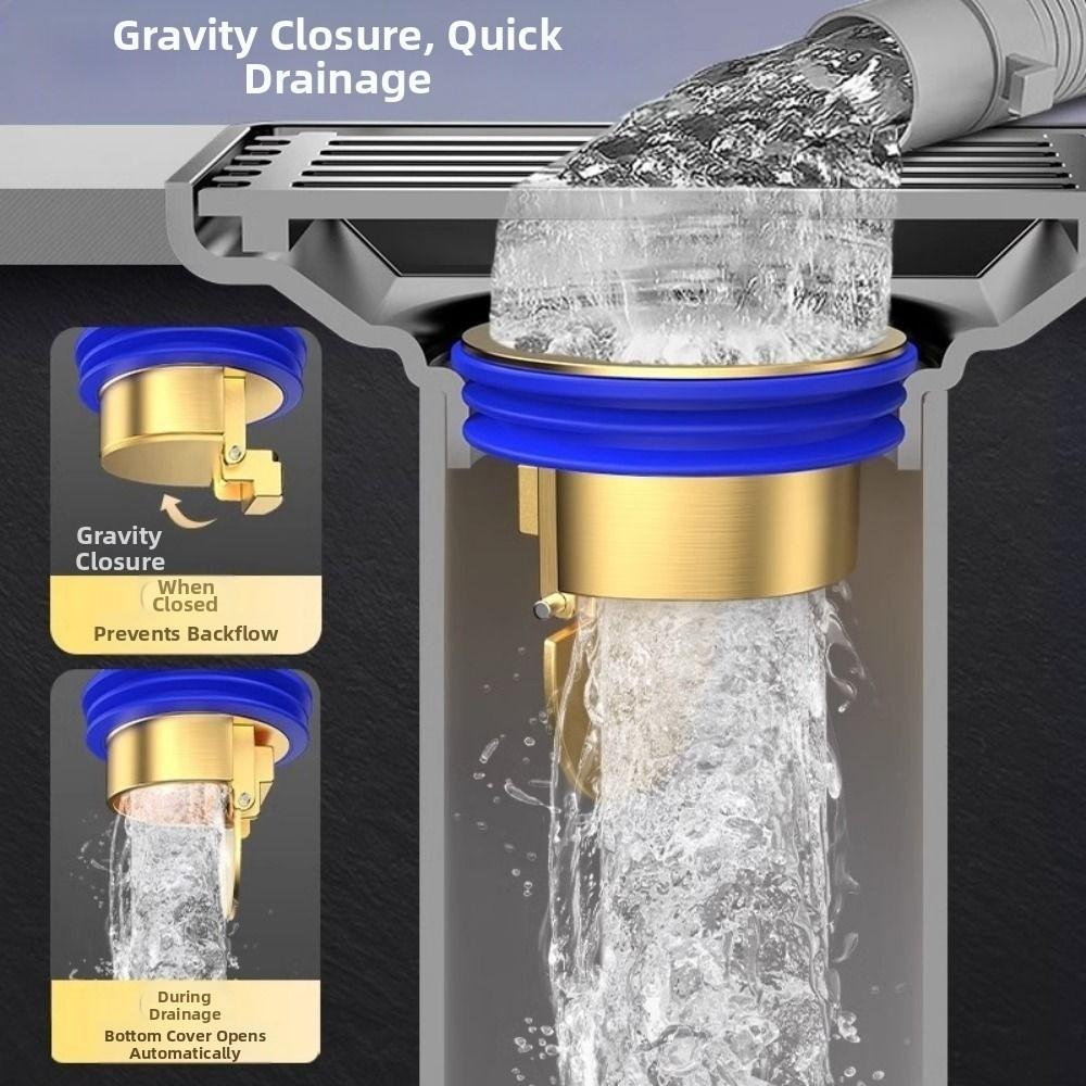 Anti-insect Floor Drain Core Brass Water Stop Valve Thick And Durable Self Sealing Core  Kitchen