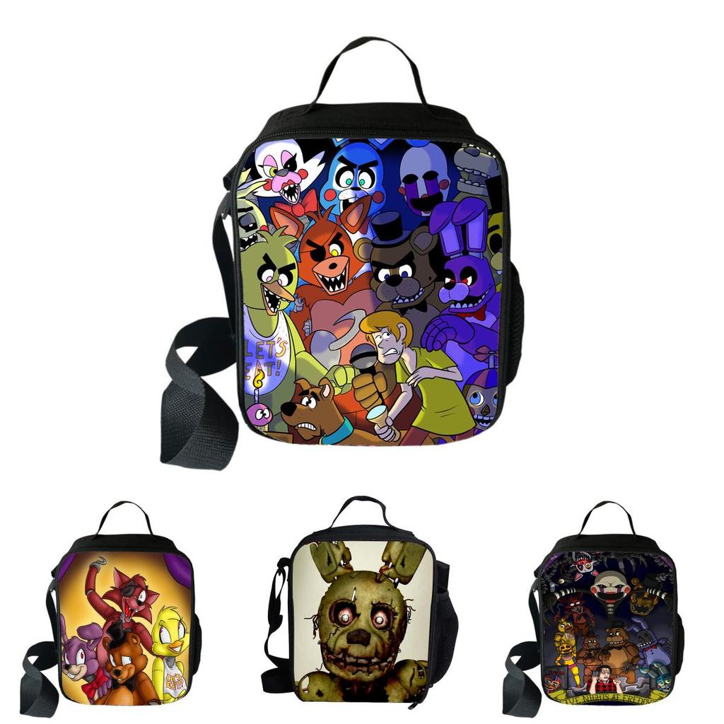Geräumige und thermische Five Nights At Freddy's 3D-gedruckte isolierte Lunchtasche für den Außenbereich