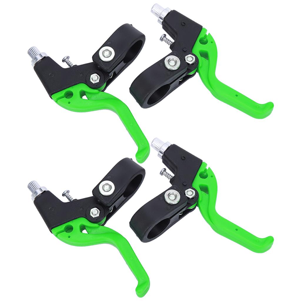 Children Bicycle Brake Levers Ergonomic Adjutable Handle for 22.2mm 0.9in Handlebar Diameter Black Green