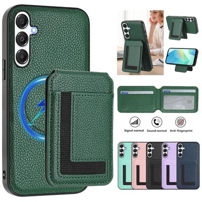 Magsafe 2 In 1 Detachable Samsung Wallet Case with Card Holder Magnetic Kickstand PU Leather Flip Cover For Samsung Galaxy A26 A56 A36 A16 A06 M35 A55