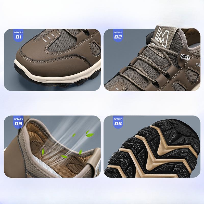 Sneakers Men'S Autumn Mesh Breathable Men'S Shoes Lightweight And Comfortable Running Shoes Outdoor Hiking Shoes