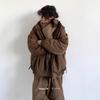 2024 Men's High-End Japanese Style Coffee Corduroy Stand Collar Cotton Jacket