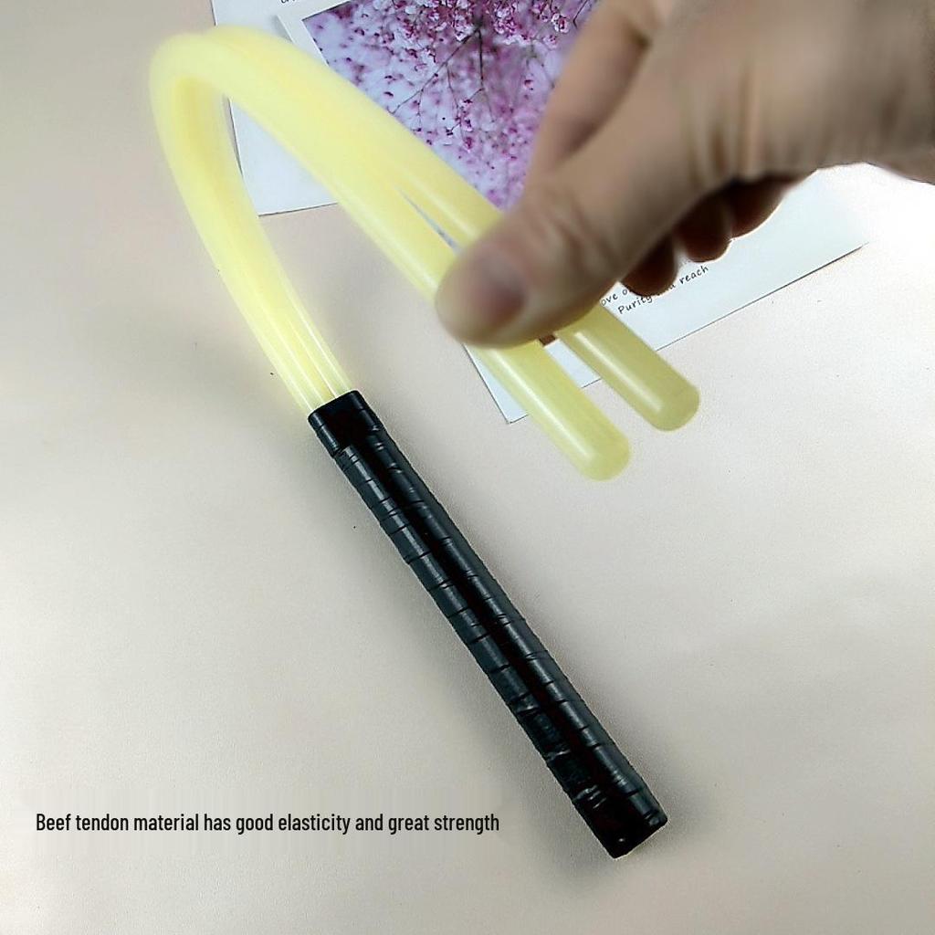 Cowhide Soft Whip Training Tool: Crystal Elastic Double Strand Spanking Whip