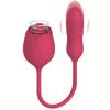 New Female Rose Sucking Telescopic Jumping Egg Double Head Vibrating Rod Tongue Licking Masturbation Device for Women's Fun Adult Products