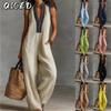 Women's Fashion Casual Sleeveless V Neck Jumpsuit