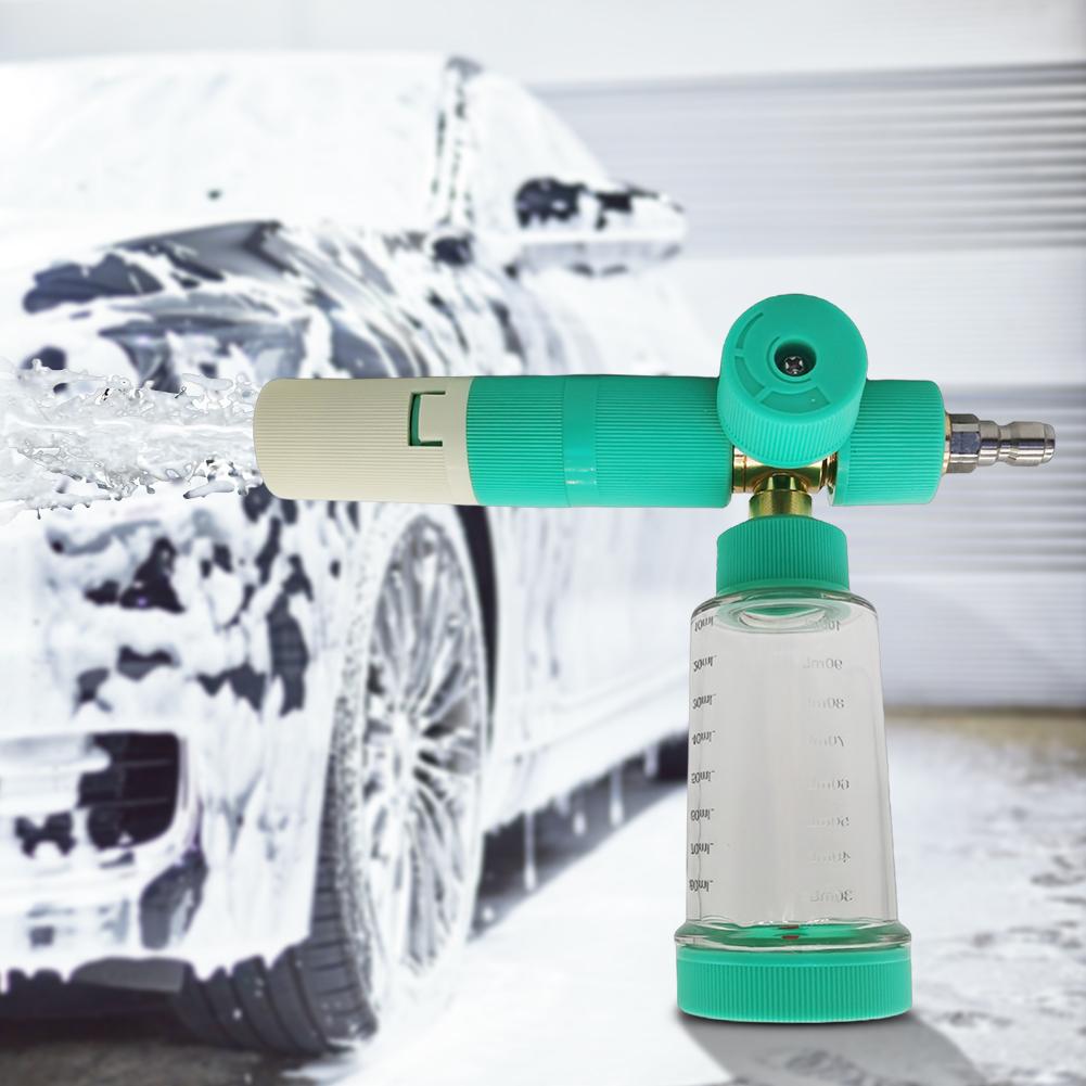 100ml Water Foam Pot with 1/4 Inch Quick Connector Soap Foam Spray Bottle Adjustable Pressure Washer Gun for Car Wash