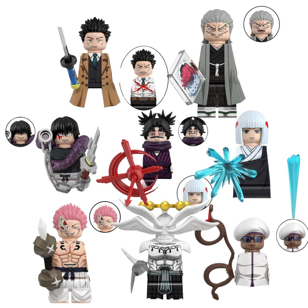 Jujutsu Kaisen Anime Cartoon Gojo Satoru Itadori Yuj Fushiguro Megumi Okkostu Yuta Building Blocks Mini Action Figures Kids Toy
