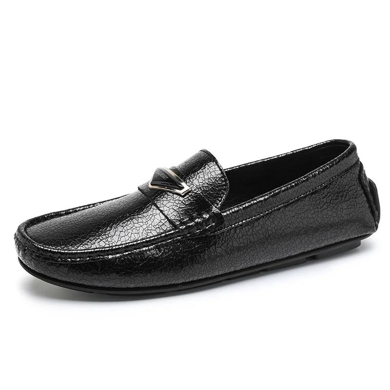 

Роскошные мужские лоферы ручной работы из высококачественной кожи, удобные слипоны, формальная и повседневная обувь, брендовые легкие туфли-лодочки, мокасины 44 чёрный