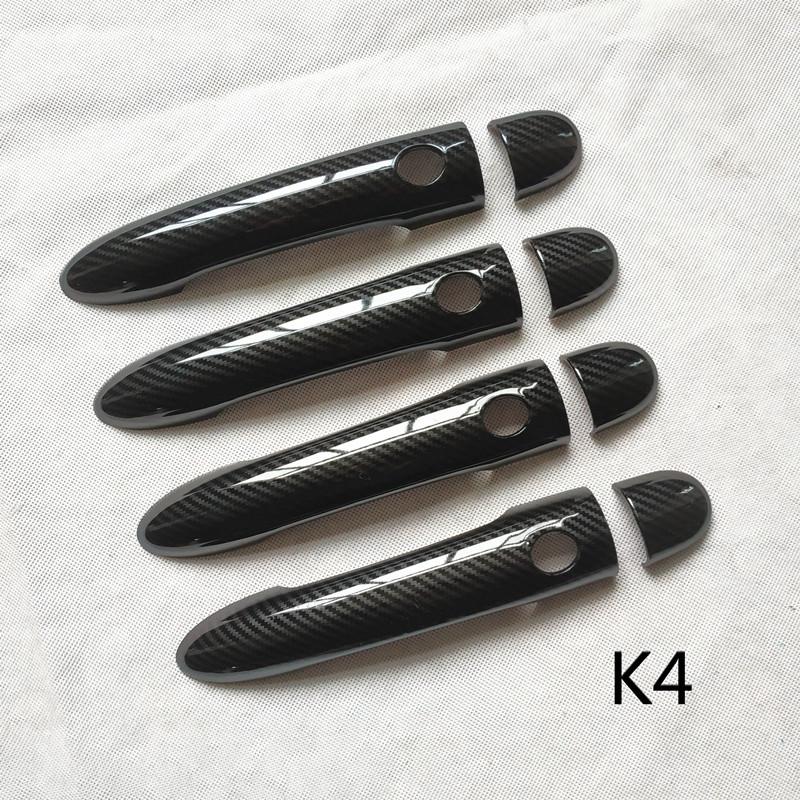 Plastic Carbon Fiber Handles Covers for Renault Megane 2 Ii Mk2 Car Accessories Door Handle Cover Trim