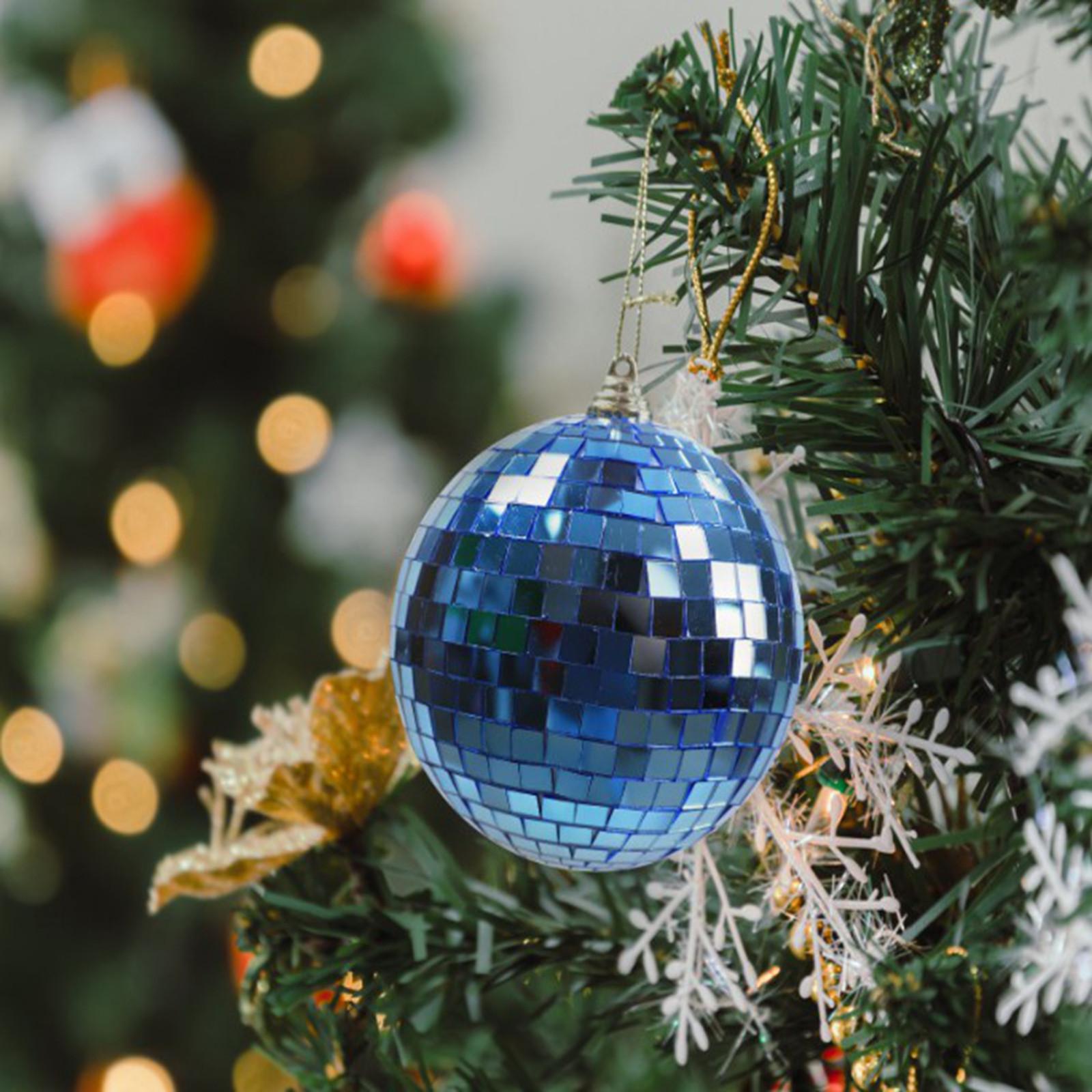 

Новые елочные украшения, елочные шары, праздничные украшения, зеркальные шары 1 шт. One Size синий