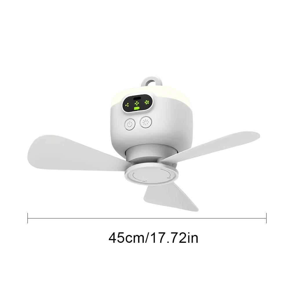 Portable Camping Fan Low Noise Tent Hanging Fan with Light Camping Ceiling Fan Remote Control for Tent Canopy RV Beach