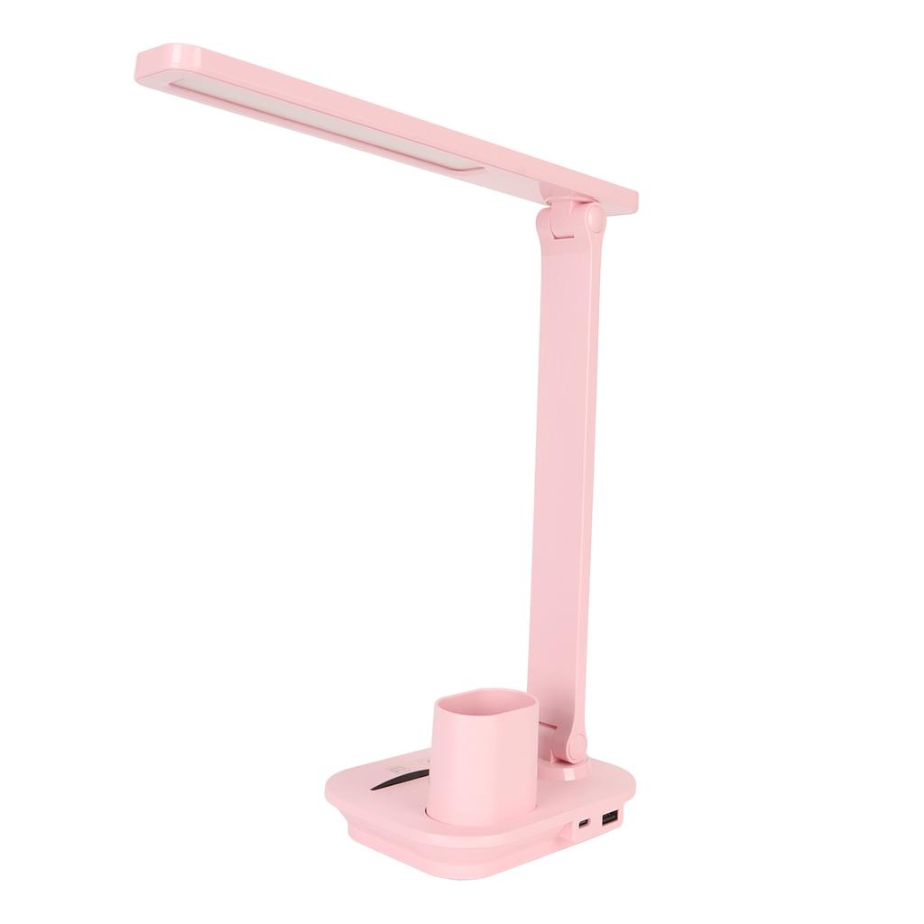 LED Table Lamp 5W Eye Caring Rechargeable 3 Color Temperature Stepless Dimmable USB Light with Pen