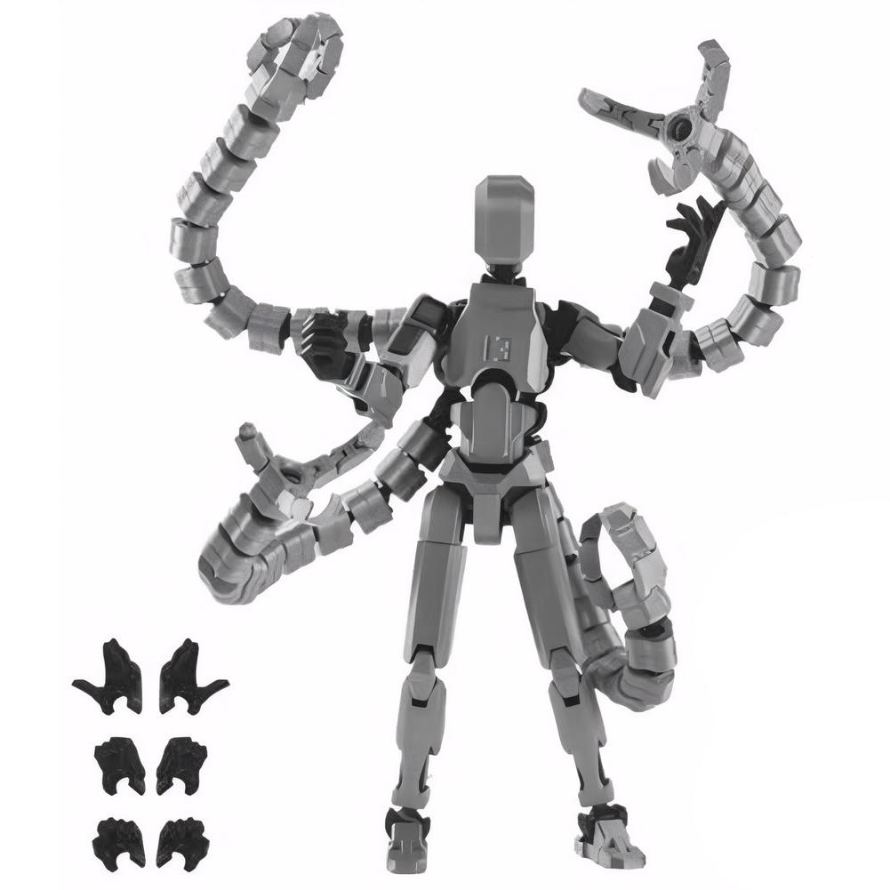 New 13 Robot Action Figure with Multiple Accessories Multi-Jointed Action Figures Action Figures Toys Home Desk Decoration Gifts