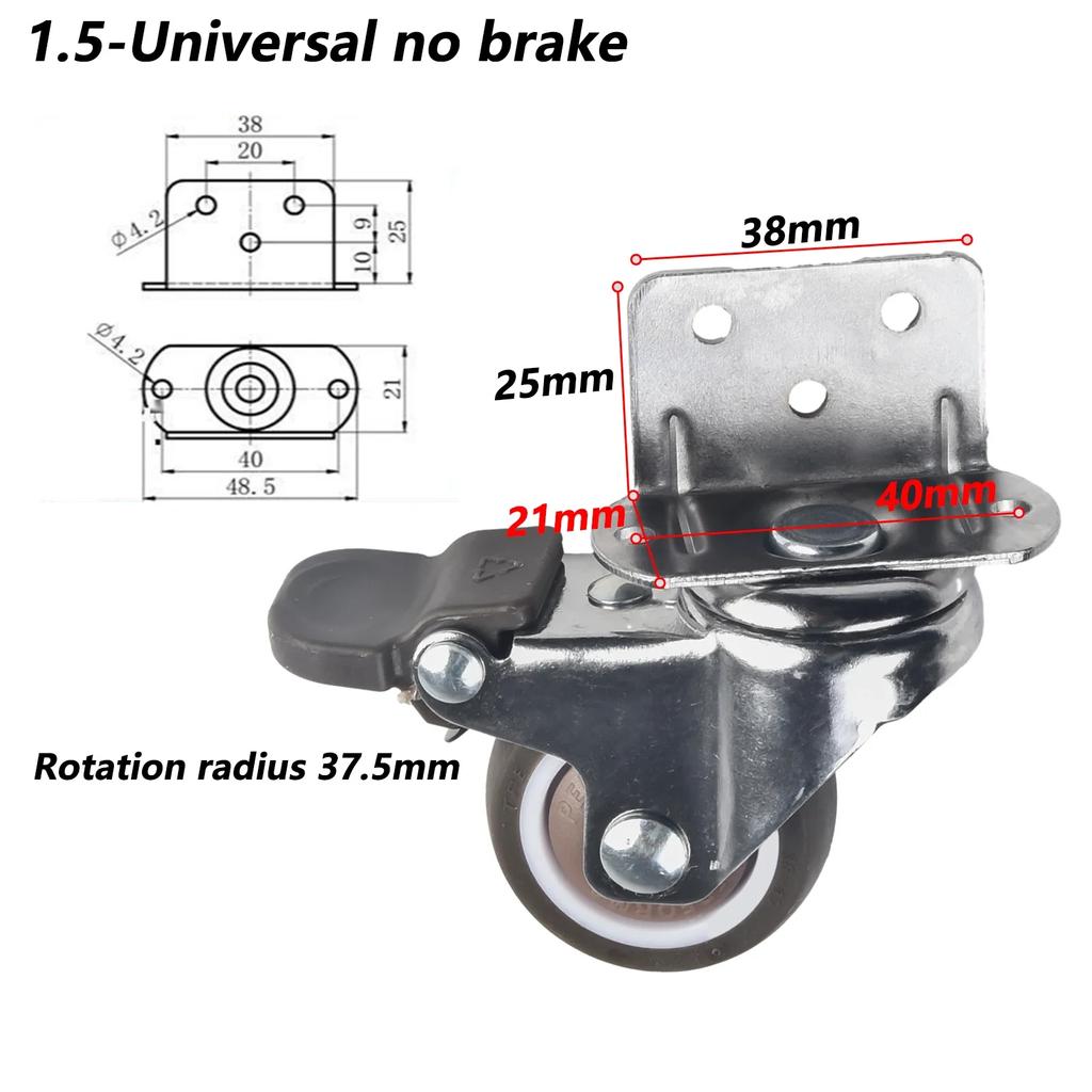 1pcs Furniture Casters Wheels Heavy Duty Casters 20kg Mute Swivel Wheels For Moving Furniture Office Chair Trolley Wheels