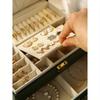 1pc Multi-Layer Leather Jewelry Storage Box for Earrings, Rings, Watches, Necklaces and Bracelets with Large Capacity, Anti-Oxidation
