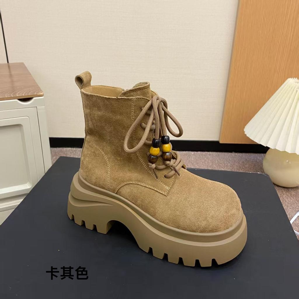 9691-2 British Martin Boots Women's Summer 2025 New Retro Platform Short Boots Heightening Locomotive Rhubarb Boots