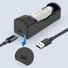 Portable Type C Interface Charging Adapter 1-Slot Charger Supports Multiple Lithium Battery Types Including 18650