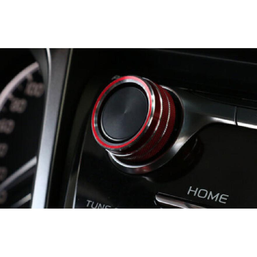 For Toyota Camry 2018- Cover Trim Red Alloy 1PC Center Console Volume Button