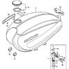 Gummihalter für den hinteren Benzintank für Honda CL70 ATC70 SL70 XL75 XR75 CB100 XL100 CB125 17613-051-010 Ersatzteile (Farbe : 2set)