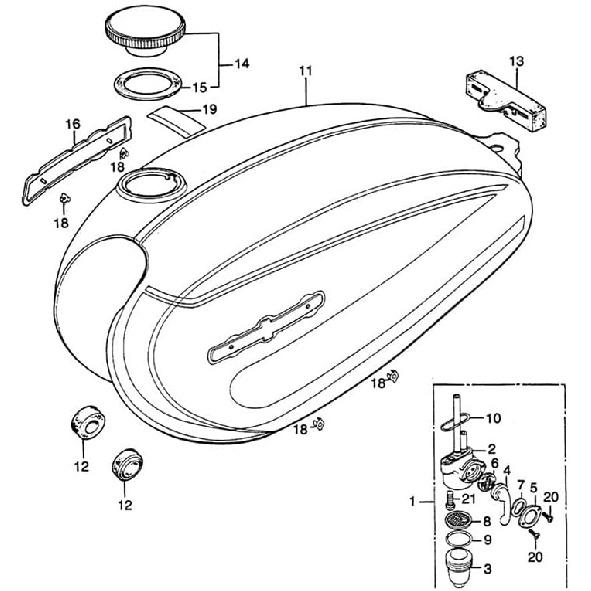 Gummihalter für den hinteren Benzintank für Honda CL70 ATC70 SL70 XL75 XR75 CB100 XL100 CB125 17613-051-010 Ersatzteile (Farbe : 2set)