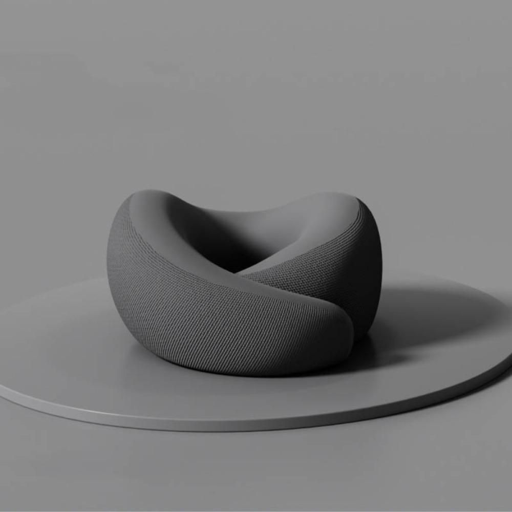 

Adjustable U-Shaped Neck Pillow Slow Rebound Snail Pillow Sleep Nap Pillows Home Relaxation Black