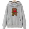Domo Kun Anime Hoodies Cute Manga Print Clothes Unisex Autumn/winter Fleece Sweatshirt Long-sleeve Pullovers