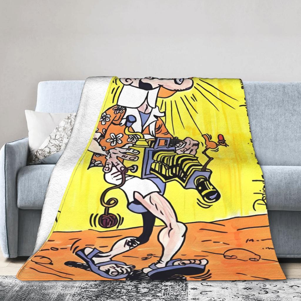 Mort & Phil Mortadelo y Filemón Blanket  Warm Soft Graphic Plush Throw Blanket For Home Decor Picnic Flannel Bedspread Bed Cover