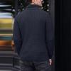 Męski sweter w jednolitym kolorze, pulower, modny sweter z okrągłym dekoltem, dopasowany