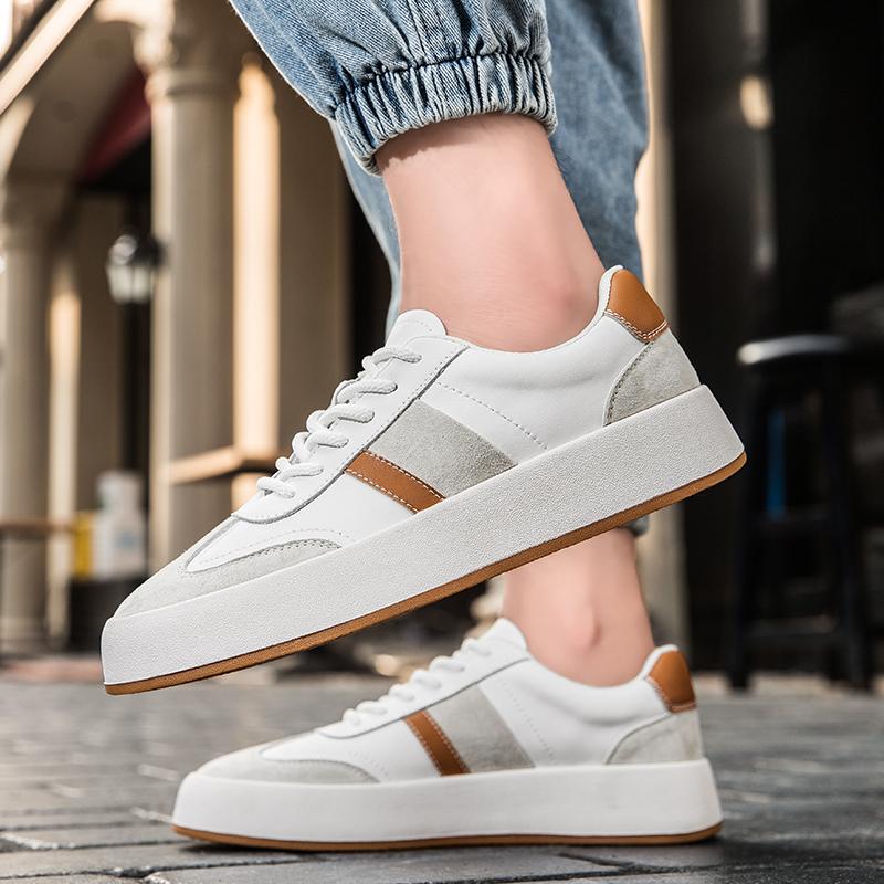 Fashion Casual Leather Mens Sneakers Non-Slip Men Casual Shoes New Fashion Male Tenis Masculino Personality Skateboard Footwear Trainers