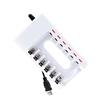 6Slot Battery Charger for 1.2V 2A/3A Rechargeable Batteries Charging Adapter with LED Indicators and Safety Features