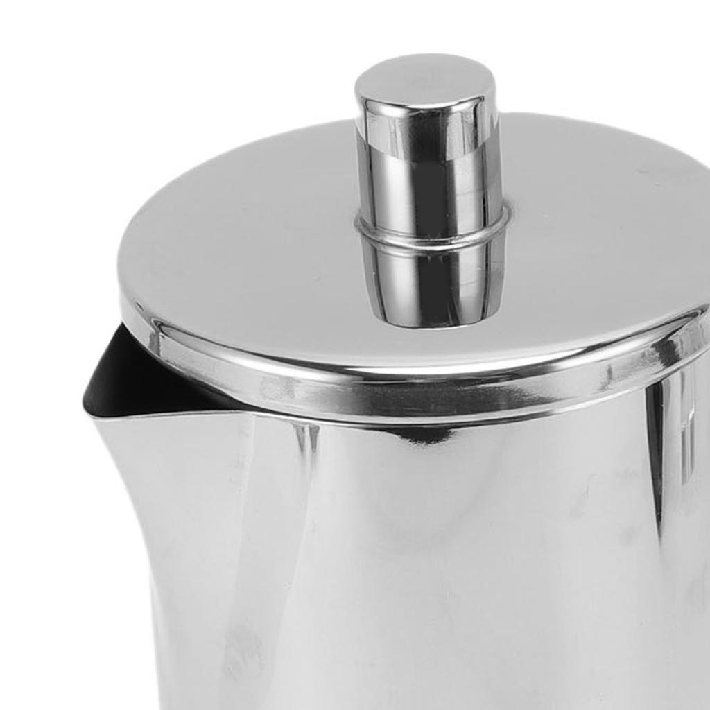 Stovetop Coffee Maker 6 Cups 304 Stainless Steel Induction Italian Coffee Pot for Home Party Gathering