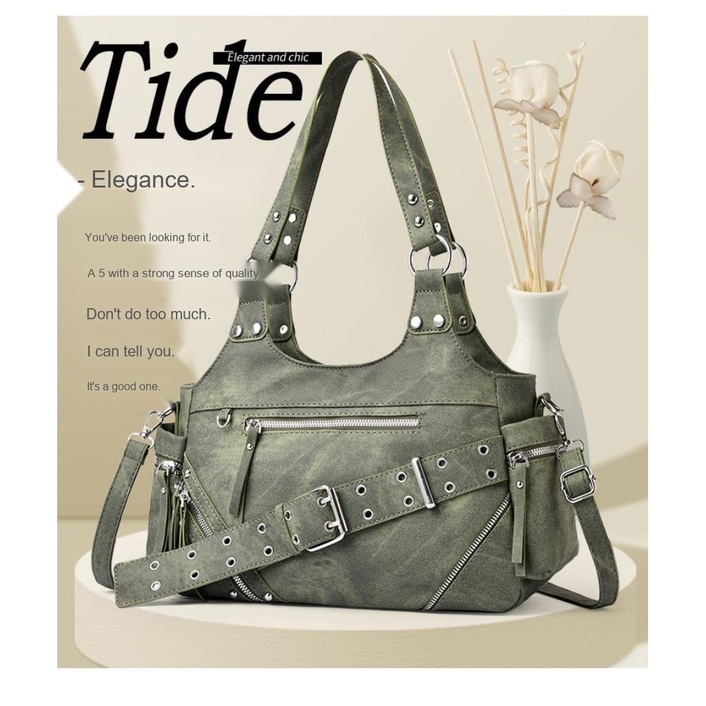 Handbag Women PU Multi Pocket Adjustable Strap Office Daily