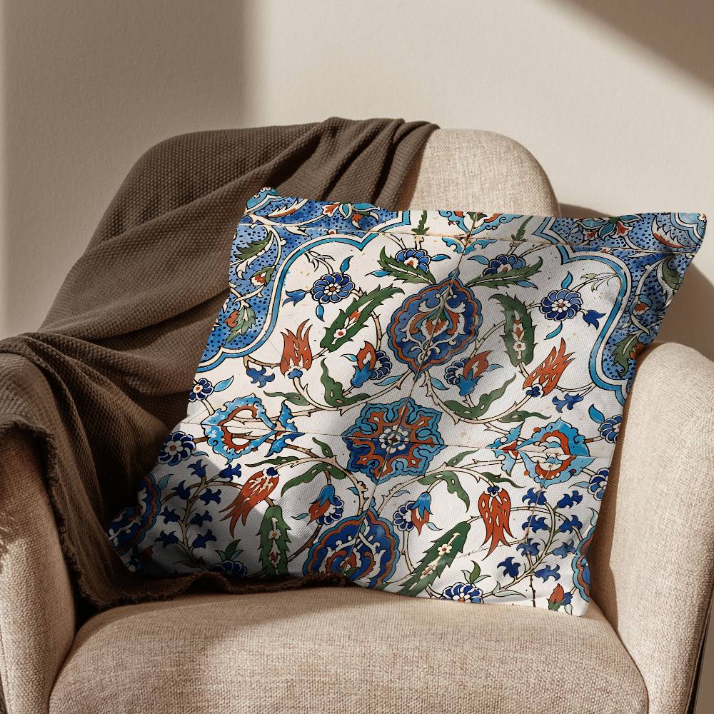 Art Iznik Tile Patterns pillow cover living room sofa cushion cover bedroom room bed pillow cover home decoration