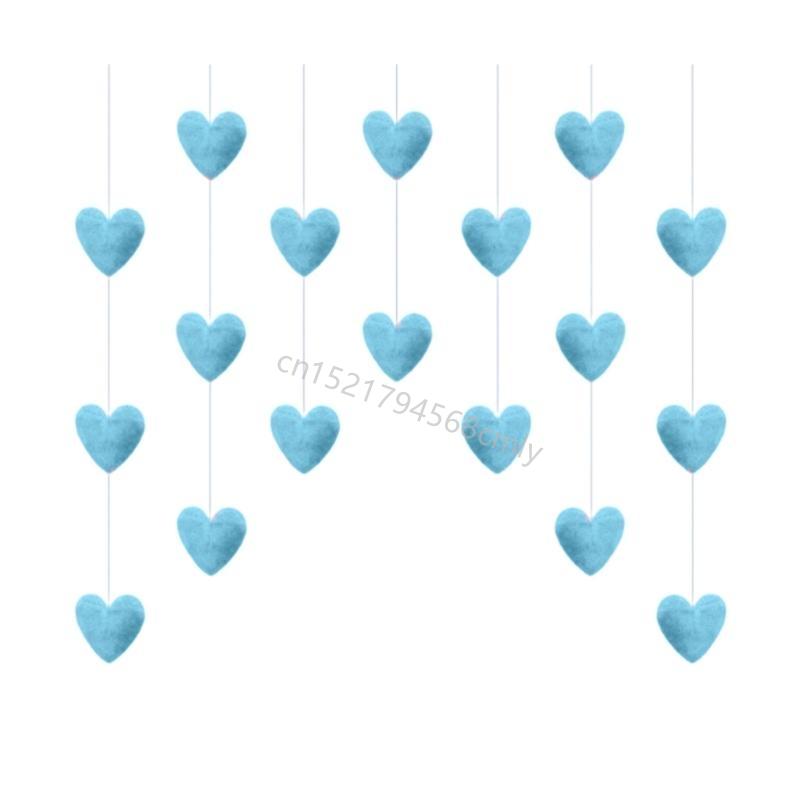 Heart Shaped Curtain Door Decoration Korean Lovely String Pendant Partition Door Decor with Hooks for Girls Room 6XDE