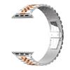 Keepwin 304 Stainless Steel Butterfly Buckle 5 Replacement Adjustable Bracelet Watch Band for Apple IWatch 9 8 Ultra 7 6 5 4 3
