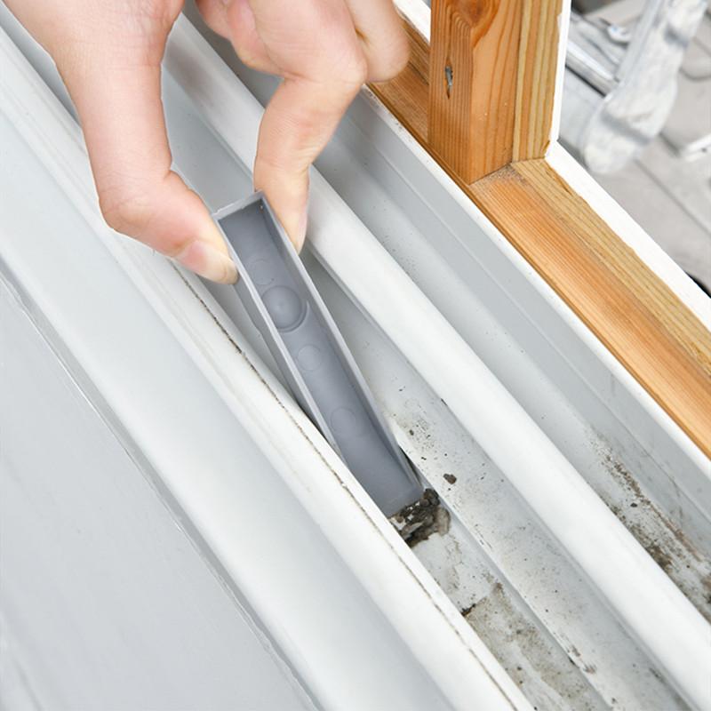 Narzędzie do czyszczenia rowków 2 w 1 rama okienna szczotka do czyszczenia rowków drzwiowych narzędzia do czyszczenia torów drzwi przesuwnych ręczny środek do czyszczenia szczelin