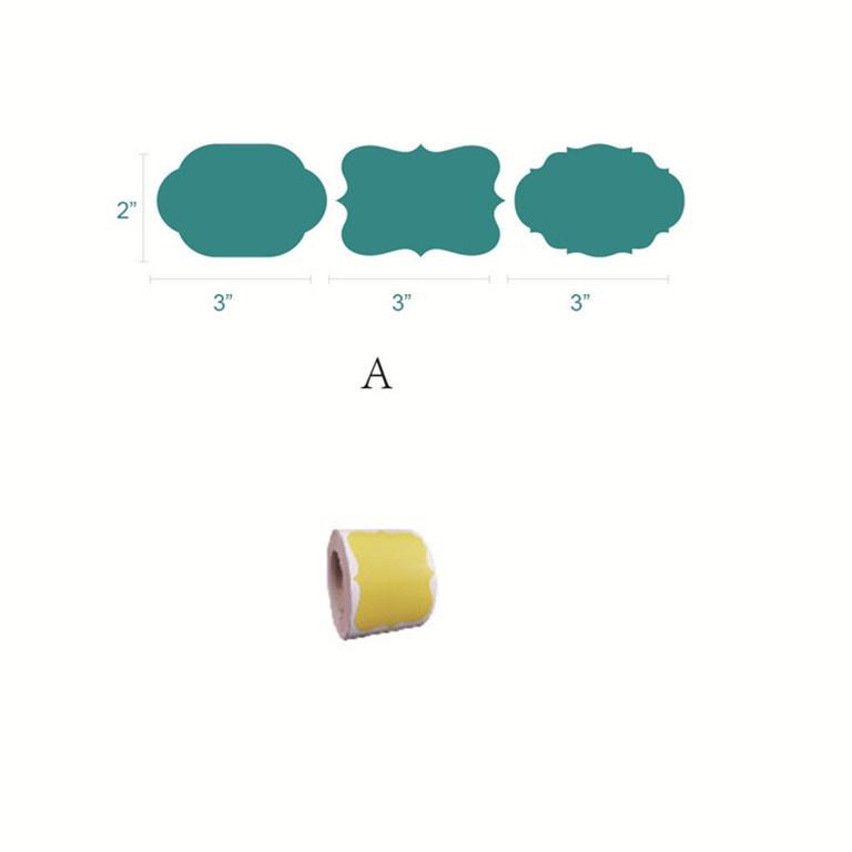 Reusable Colored Kraft Paper Multi Graphic Adhesive Label