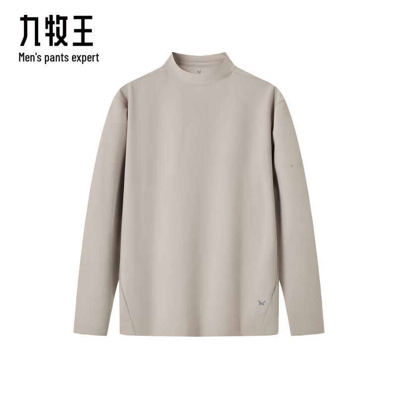 JOEONE Men's Warm Half-High Collar Long-Sleeve T-shirt