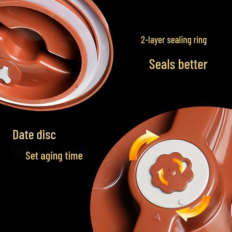Hanyou Hochwertige Borosilikat-Wein-Einweichflasche mit Hahn und Ständer