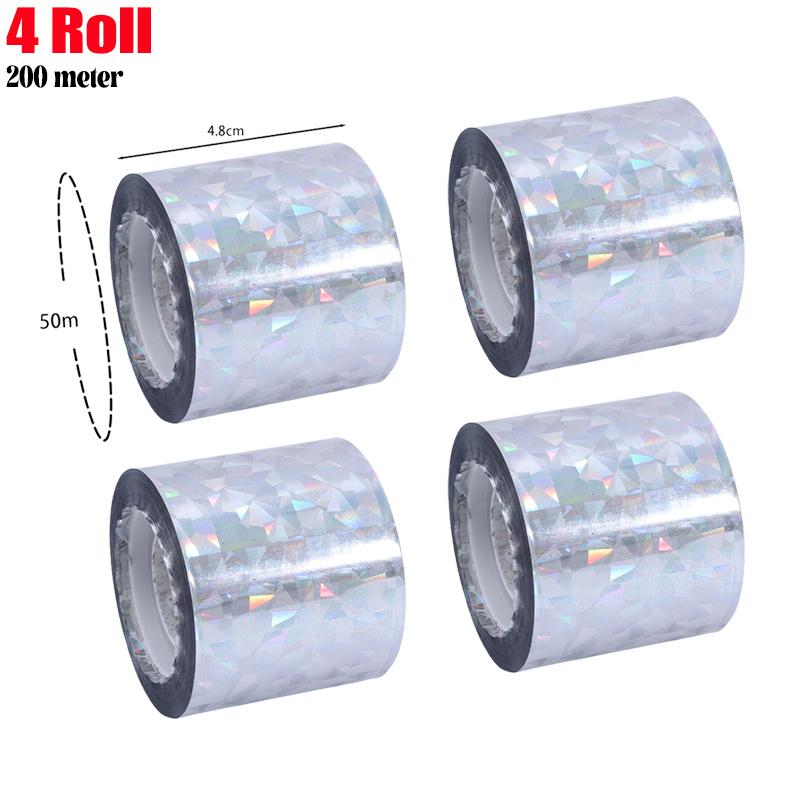 Bird Scare Laser Tape Repellents Double Sided Pigeons Birds Away Reflective Ribbon Deterrent Tapes for Outdoor Garden Orchard