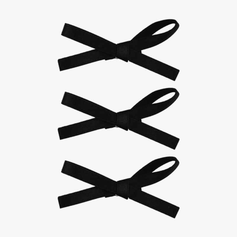 

pink PINEAPPLE [3EA 1SET] ribbon BUNDLE HAIRPIN SET_black black_FREE