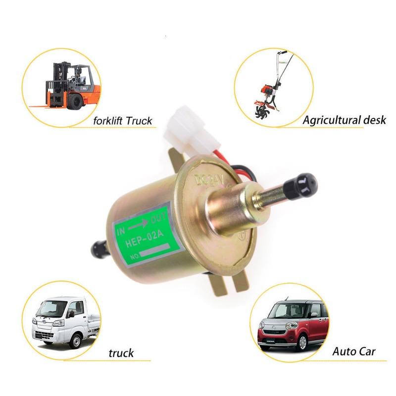 12V HEP-02A low pressure Universal diesel petrol electric fuel pump for Car Carburetor Motorcycle ATV HEP02 DW588