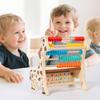 Wooden Giraffe Two In One Calculation Stand Multifunctional Educational Beaded Mathematics Early Education Toy