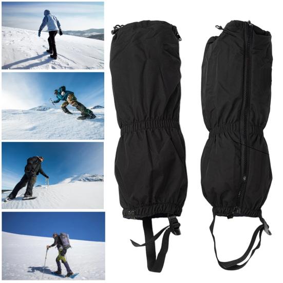 NICENEEDED Black Leg Gaiters - Waterproof Shin Guards For Hiking & Outdoor Work