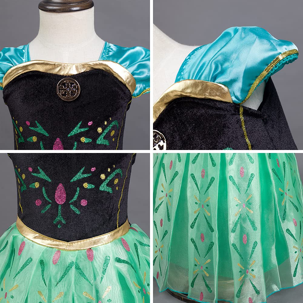 Frozen Elsa Cosplay Halloween Cosplay Event Disney Princess Disney Elsa Kids Halloween Birthday Christmas Accessories Included [Agture] Dress, Dress,